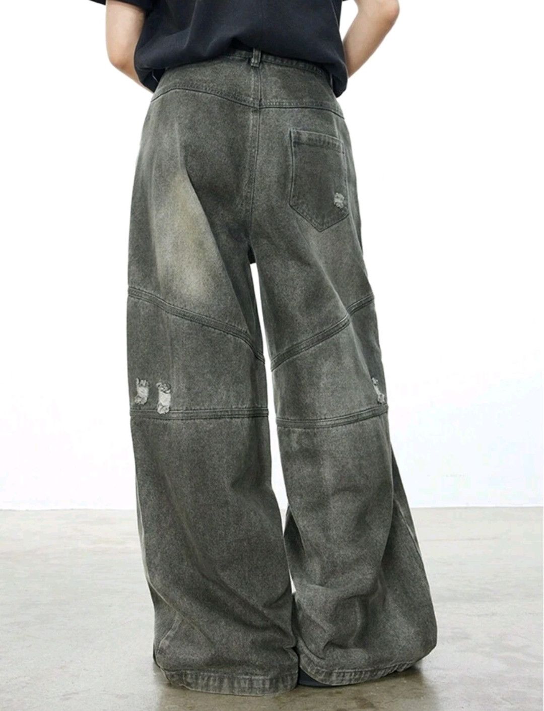 Jean × Vintage Distressed Baggy Jeans Size US 37 - 2 Thumbnail