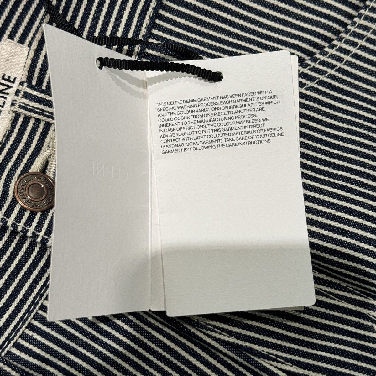 Celine SS20 Hedi Slimane Celine Serge Hickory Stripe Denim Jeans Size US 26 / EU 42 - 8 Thumbnail
