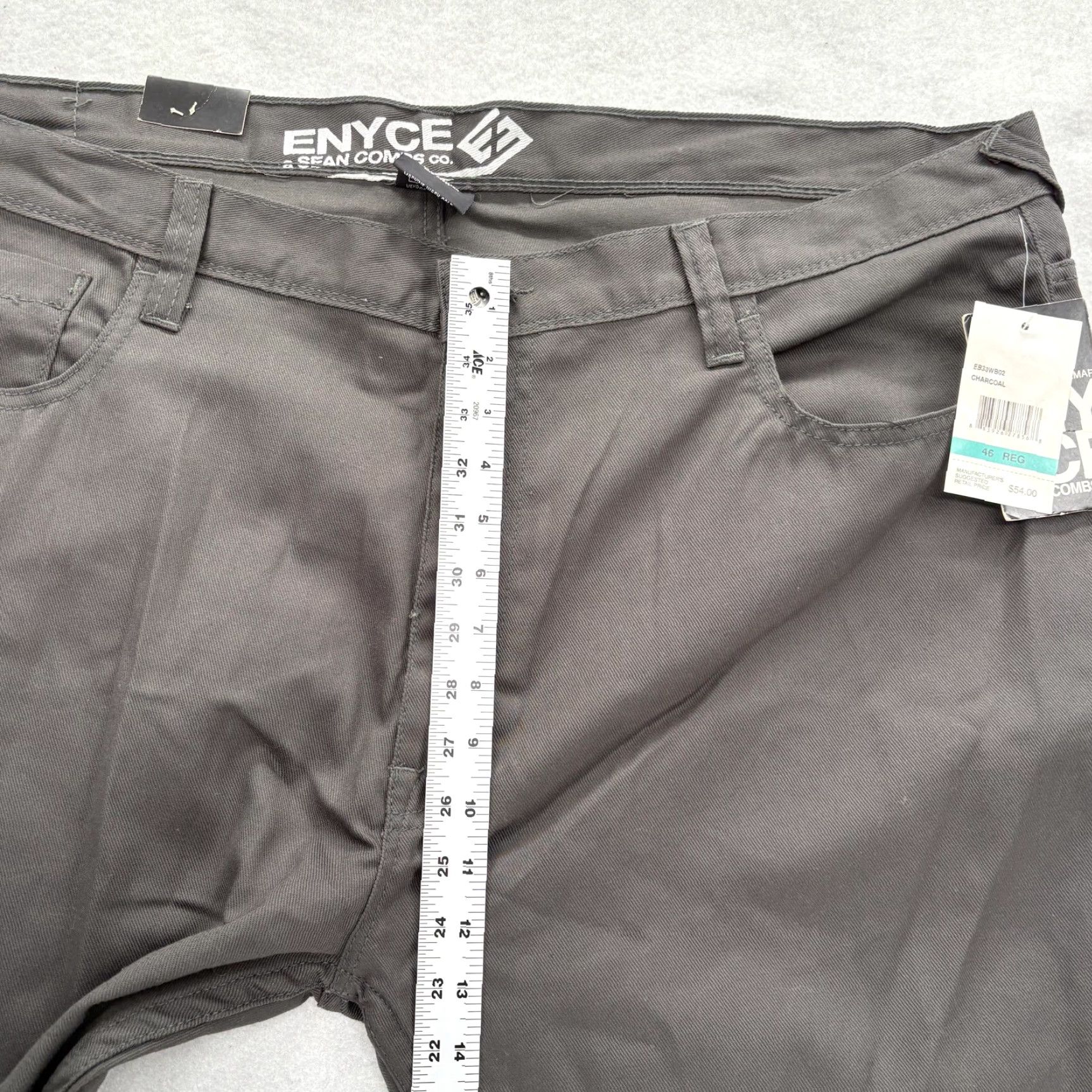 Enyce VINTAGE Enyce Jeans Mens 46x33 Gray Charcoal Straight Fit Denim Hip Hop Y2K NWT Size US 30 / EU 46 - 7 Thumbnail