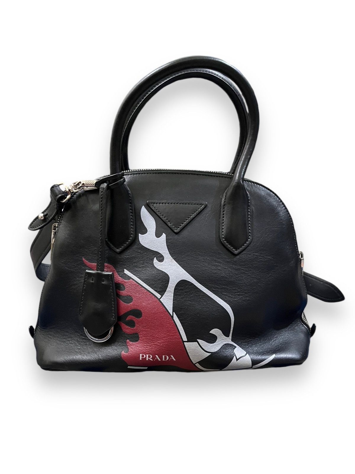 Prada Promenade Leather Crossbody Bag Prada Black Leather Size ONE SIZE - 1 Thumbnail