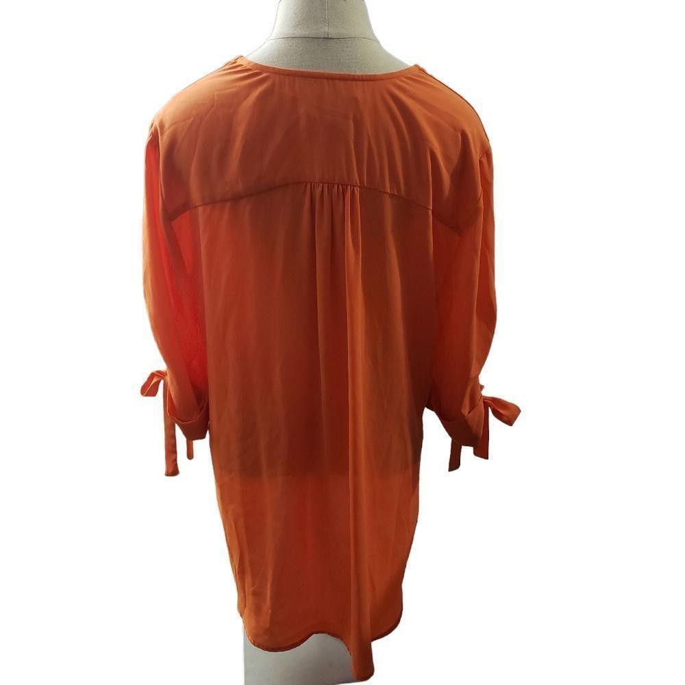 Designer CT1084a Karen Kane ladies orange tunic top XL Size XL / US 12-14 / IT 48-50 - 3 Thumbnail