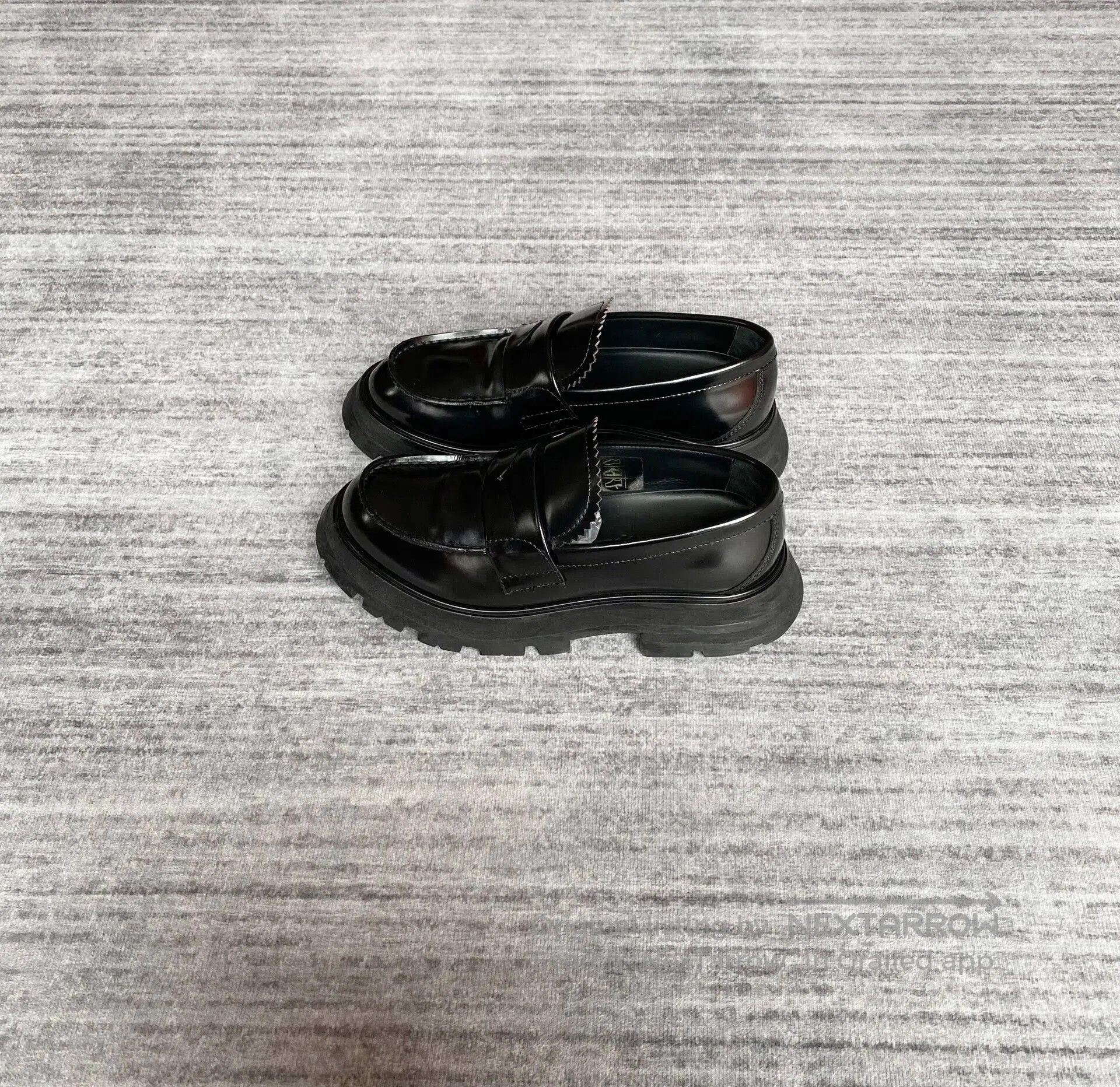 Alexander McQueen black round toe mary jane loafers. Size US 6 / IT 36 - 3 Thumbnail