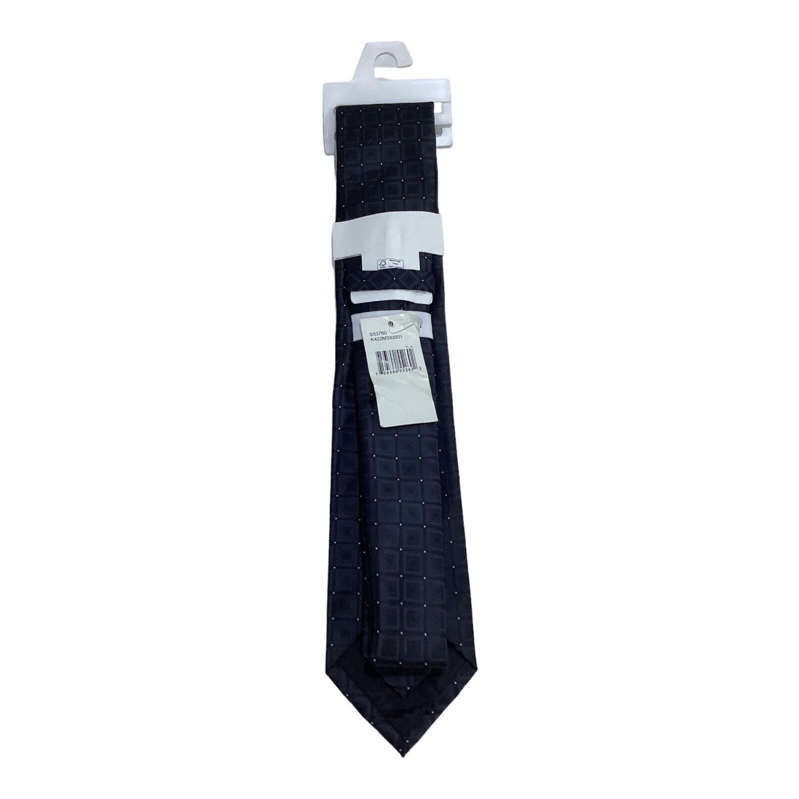 Calvin Klein CALVIN KLEIN Gray Geometric Luxury PolyesterTie W: 3" NWT Size ONE SIZE - 2 Thumbnail