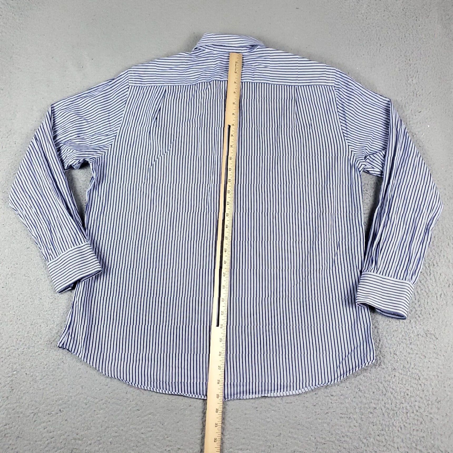 Tommy Bahama Tommy Bahama Shirt Mens 16.5 Blue Striped Dress Shirt Button Up Long Sleeve Size 42R - 3 Thumbnail