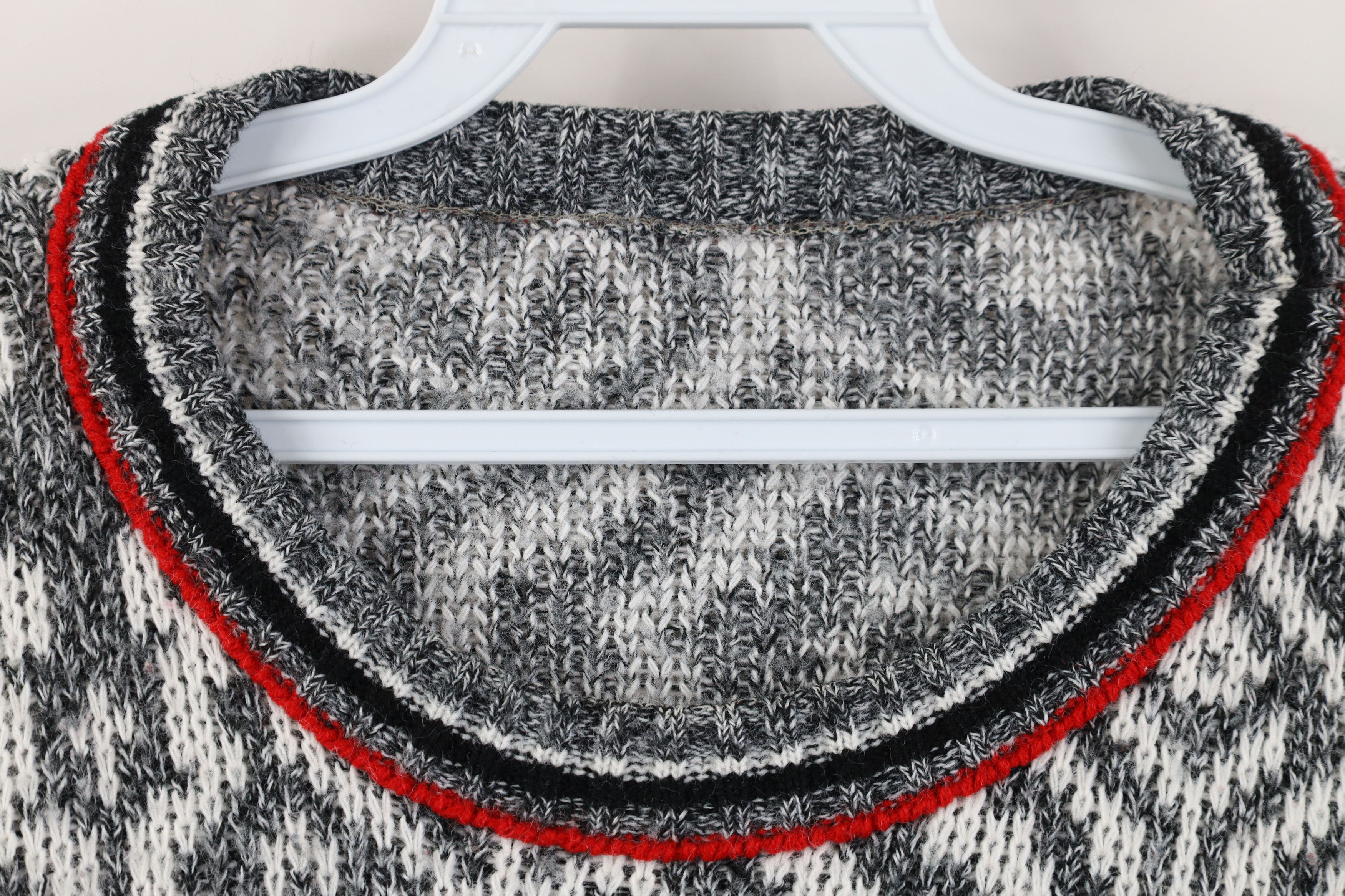 Vintage Vintage 90s Streetwear Fit Geometric Knit Crewneck Sweater Size XXL / US 16-18 / IT 52-54 - 4 Thumbnail