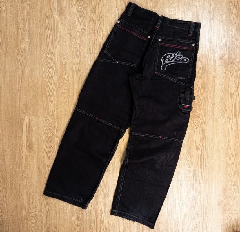 image of Jnco x Southpole Vintage Y2K Pjs Hiphop Pants With Handphone Pocket in Black, Men's (Size 29)