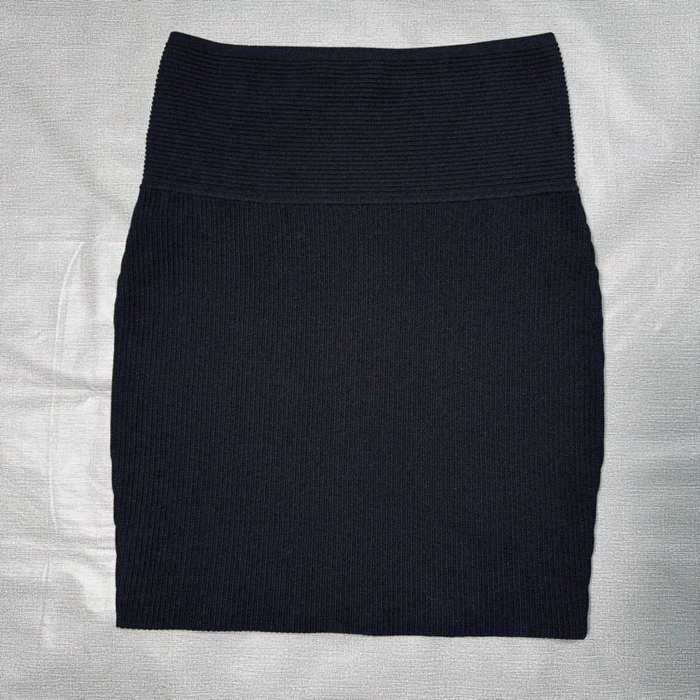 Other New Babaton Sculpt Knit Mini Black Skirt Size M Size 30" / US 8 / IT 44 - 2 Thumbnail