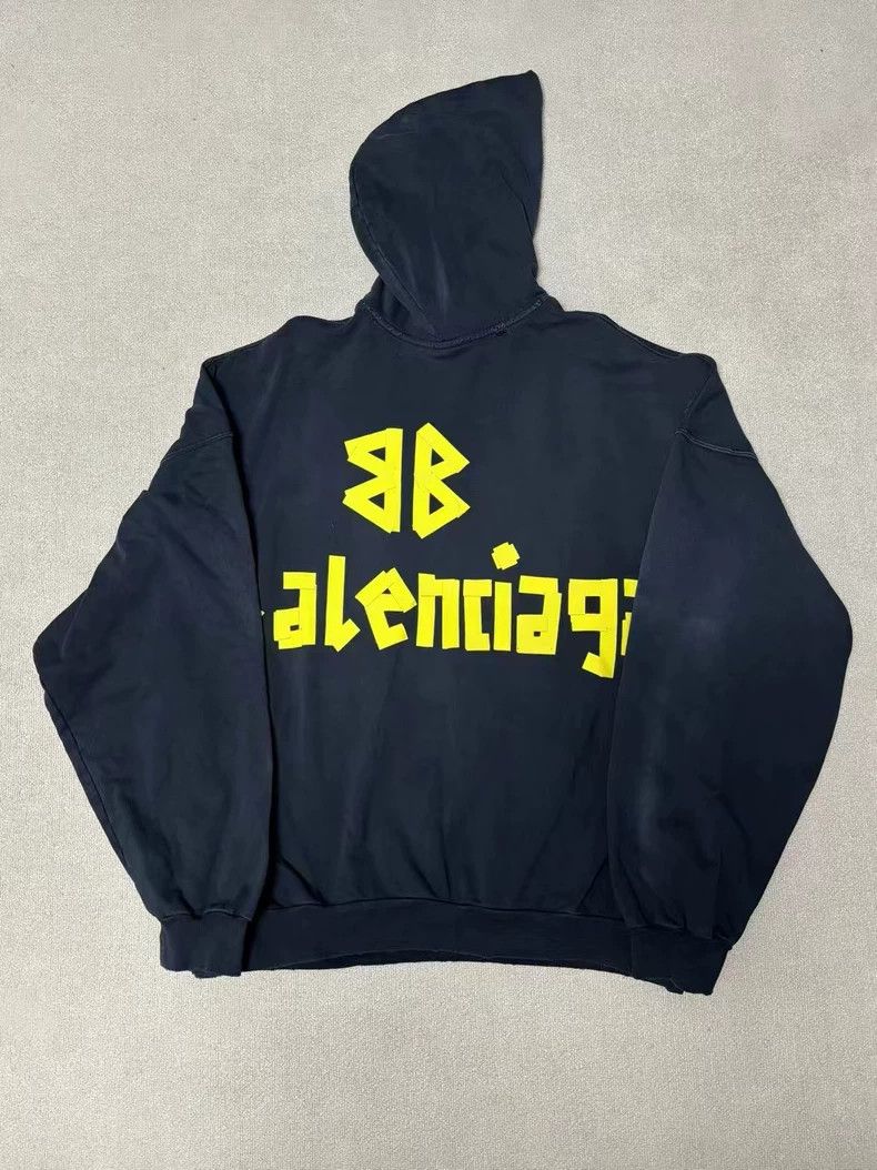 Balenciaga Balenciaga 23SS Tape TAPE TYPE Masking Paper hoodie 2502-Ne Size US M / EU 48-50 / 2 - 2 Thumbnail