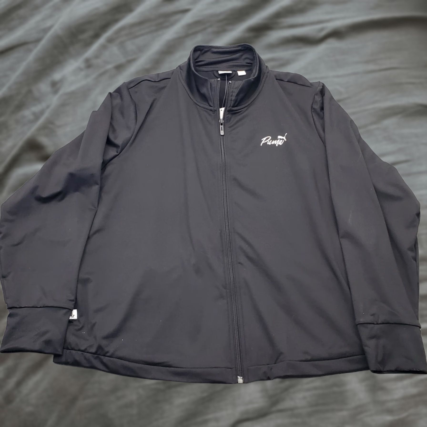 Puma PUMA Track Jacket Mens 2X Black Lightweight Moisture Wicking Long Sleeve Zip-Up Size US XXL / EU 58 / 5 - 1 Thumbnail
