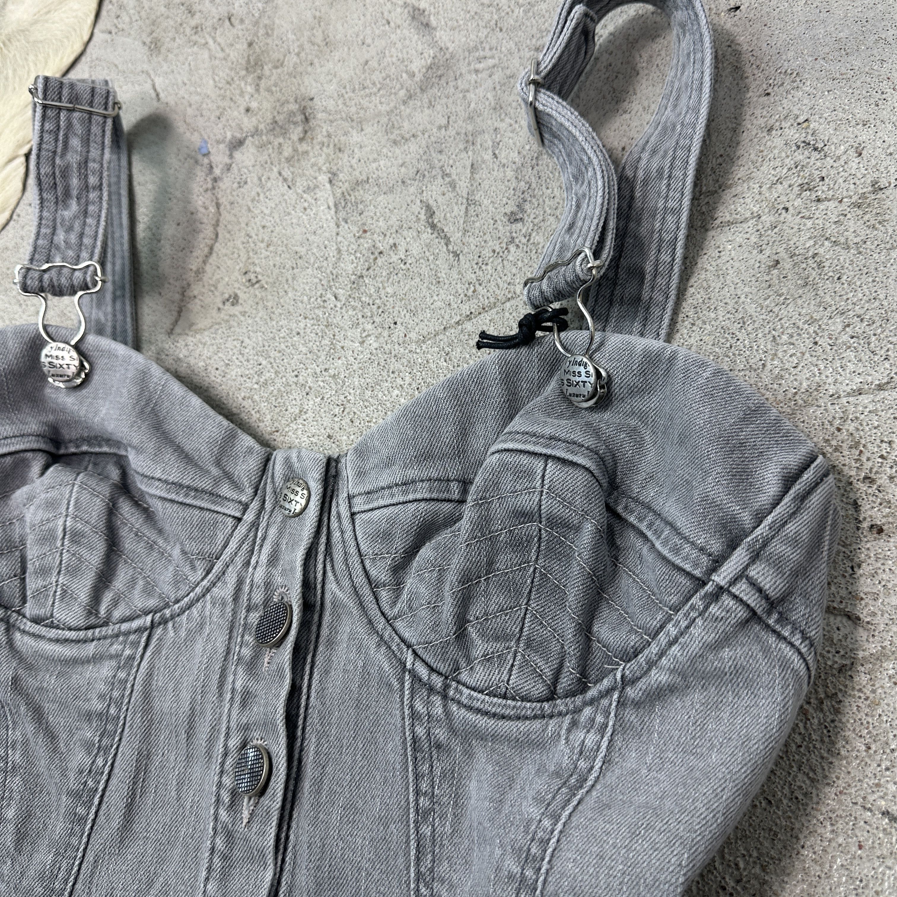 Vintage Vintage Avant Garde Denim Miss Sixty Jeans Corset / Top Y2K Size S / US 4 / IT 40 - 3 Thumbnail