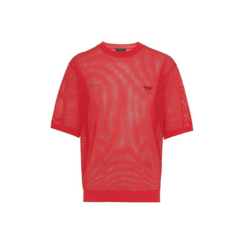 Prada Prada SS22 Red Embroidered Knit Sweater-2506 Size US XL / EU 56 / 4 - 5 Thumbnail