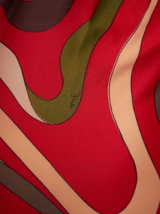 Emilio Pucci o1mle1224 Marmo Print Cut Out Swimsuit in Multicolor Size L / US 10 / IT 46 - 4 Thumbnail