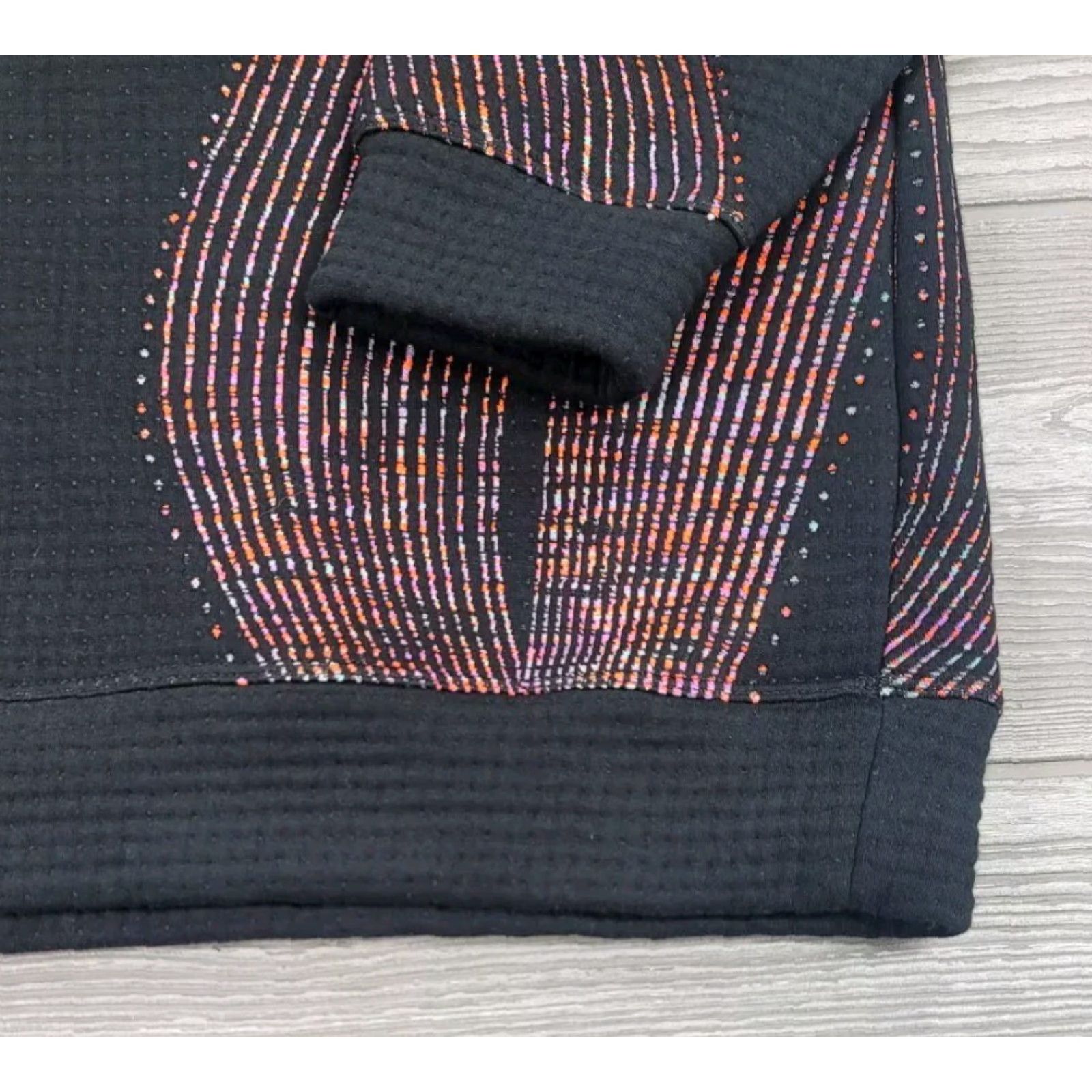 Nike Nike Womens Oversized Mock Neck Sweatshirt Black Geometric Pattern City Ready Tech Pack Sweater Size S / US 4 / IT 40 - 7 Thumbnail