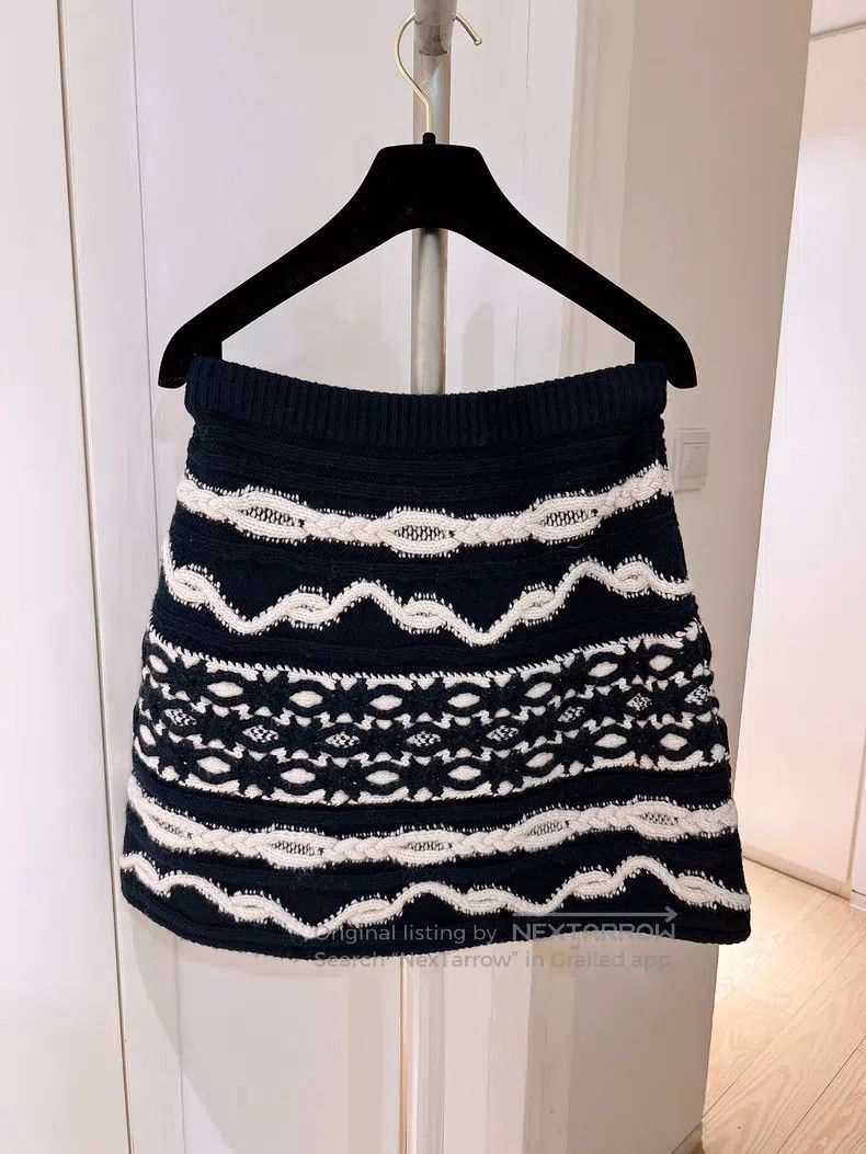 Chanel Chanel Hamburg series blue and white woven skirt Size 24" / US 00 / IT 34 - 2 Thumbnail