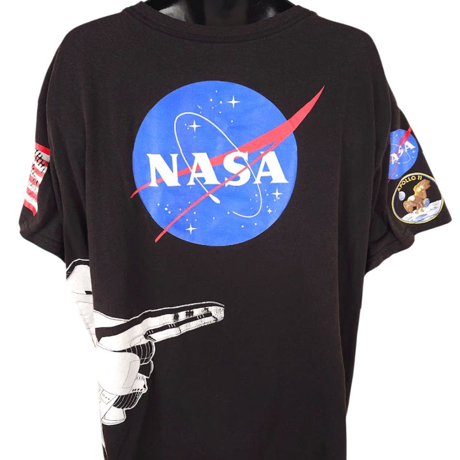 NASA NASA T Shirt Mens 3XL Black Apollo 11 Moon Landing Space Shuttle Shirt Mens Black NASA 3XL Size US XXL / EU 58 / 5 - 4 Thumbnail