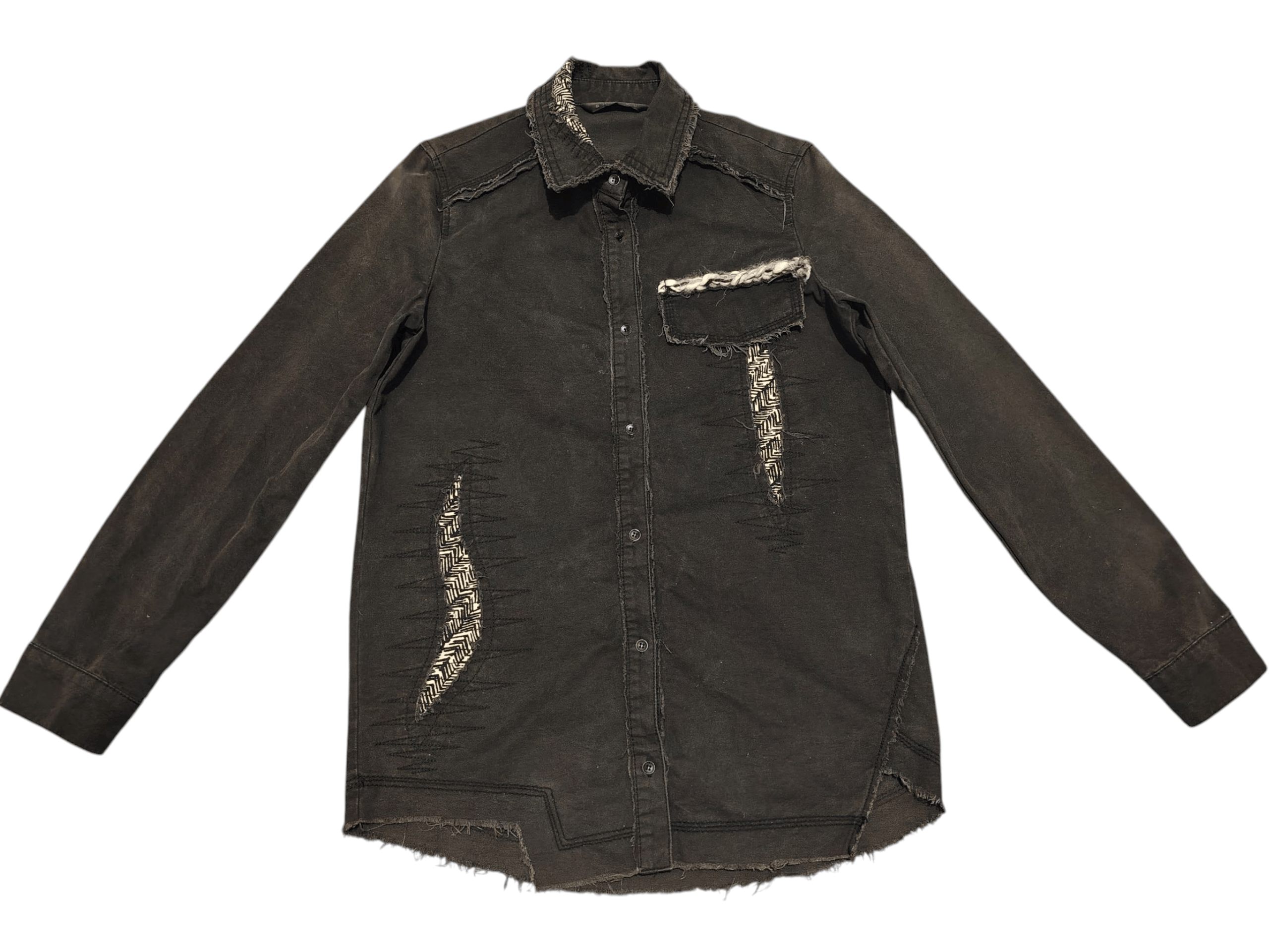 14th Addiction Distressed Japanese Tankus Shirt patchwork design Size US S / EU 44-46 / 1 - 1 Thumbnail