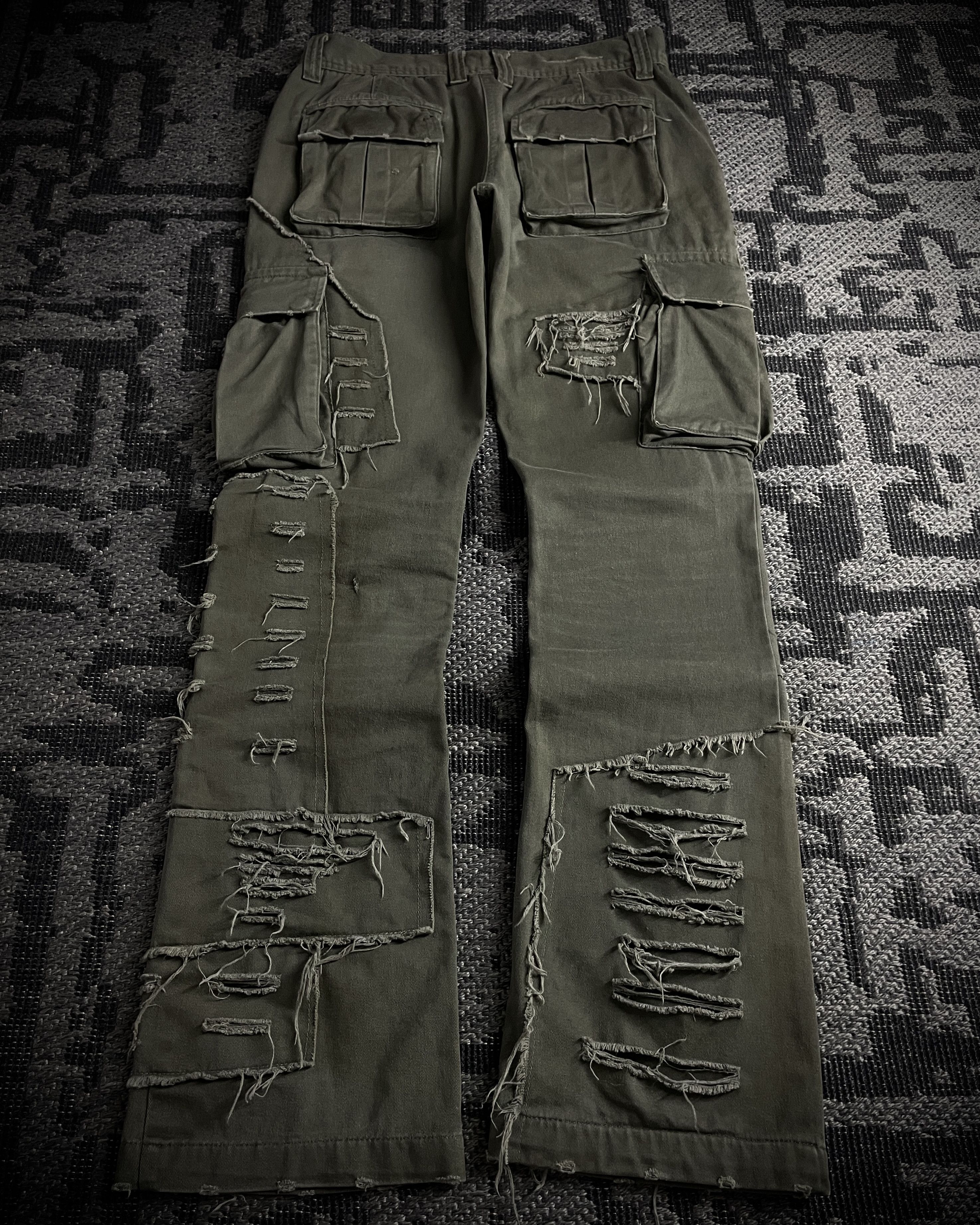 Japanese Brand Philodox Tactical Distressed Boot Cut Pants Size US 29 - 6 Thumbnail