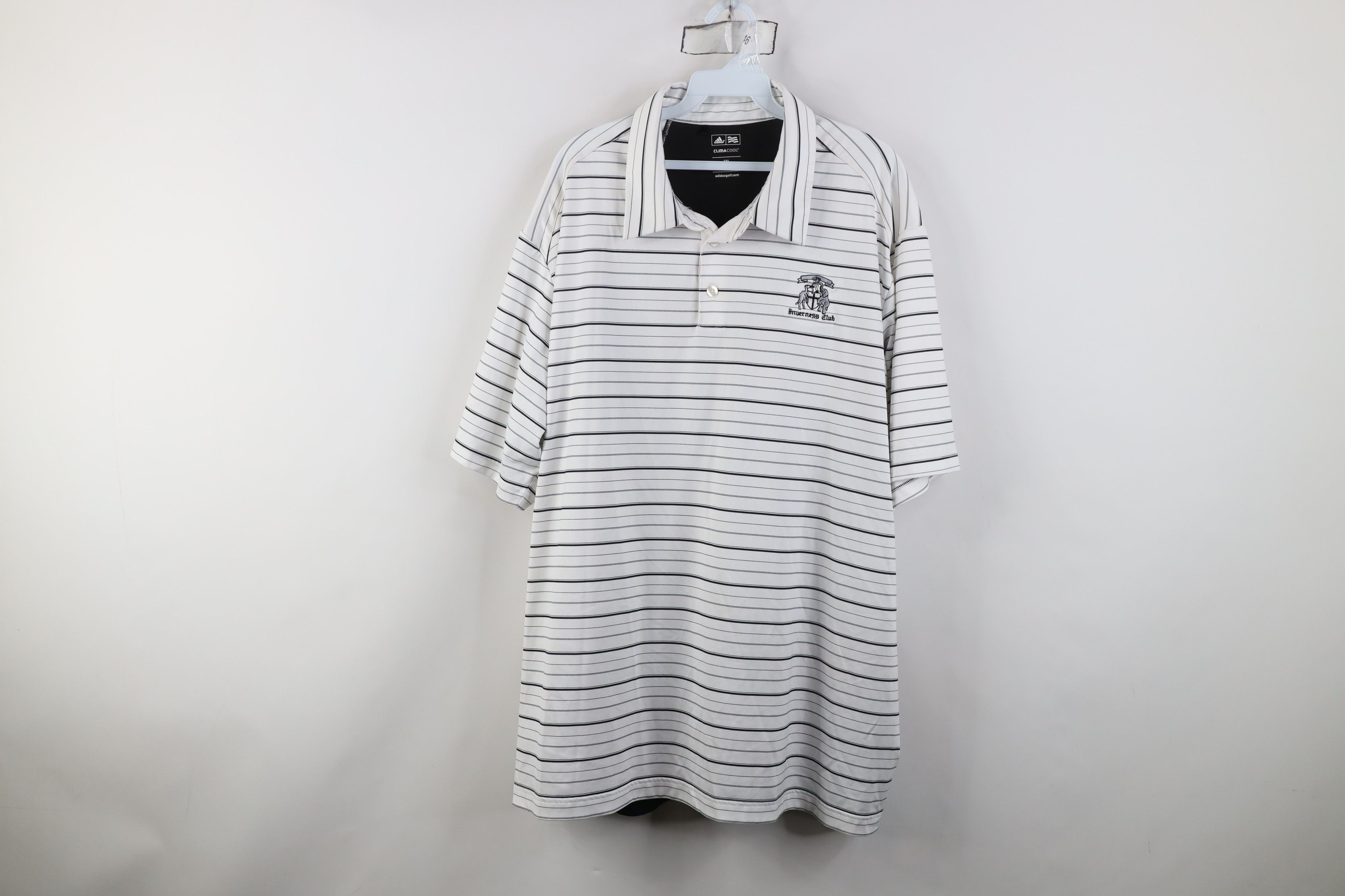Adidas Vintage Adidas Golf Club Striped Vented Golfing Polo Shirt Size US XXL / EU 58 / 5 - 1 Thumbnail