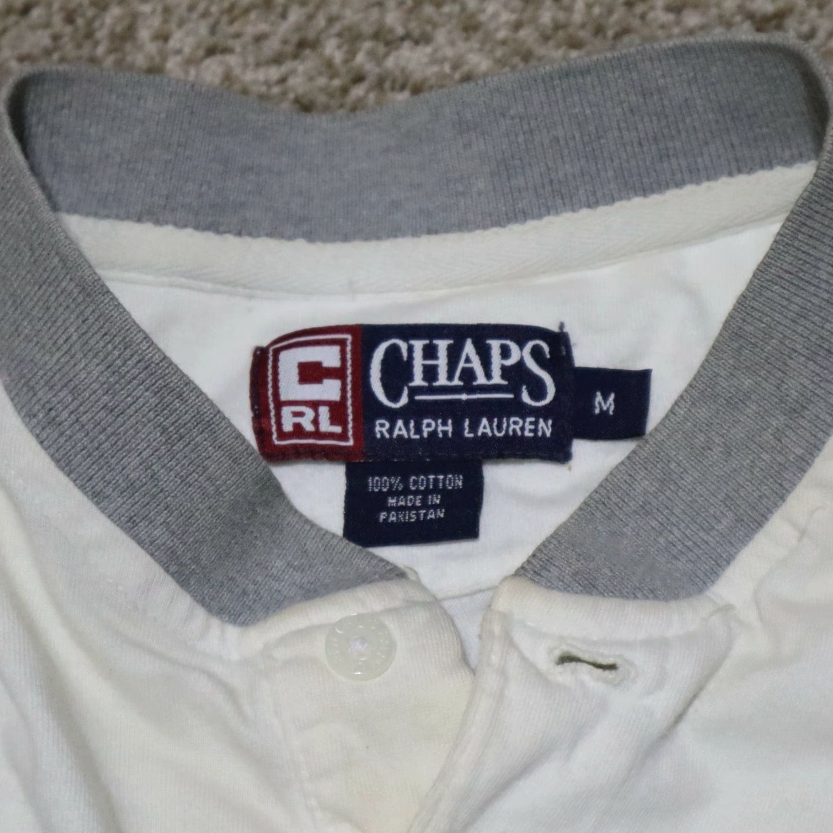 Chaps Chaps Shirt Mens M Long Sleeve Polo Orange Big Logo Size US M / EU 48-50 / 2 - 2 Thumbnail