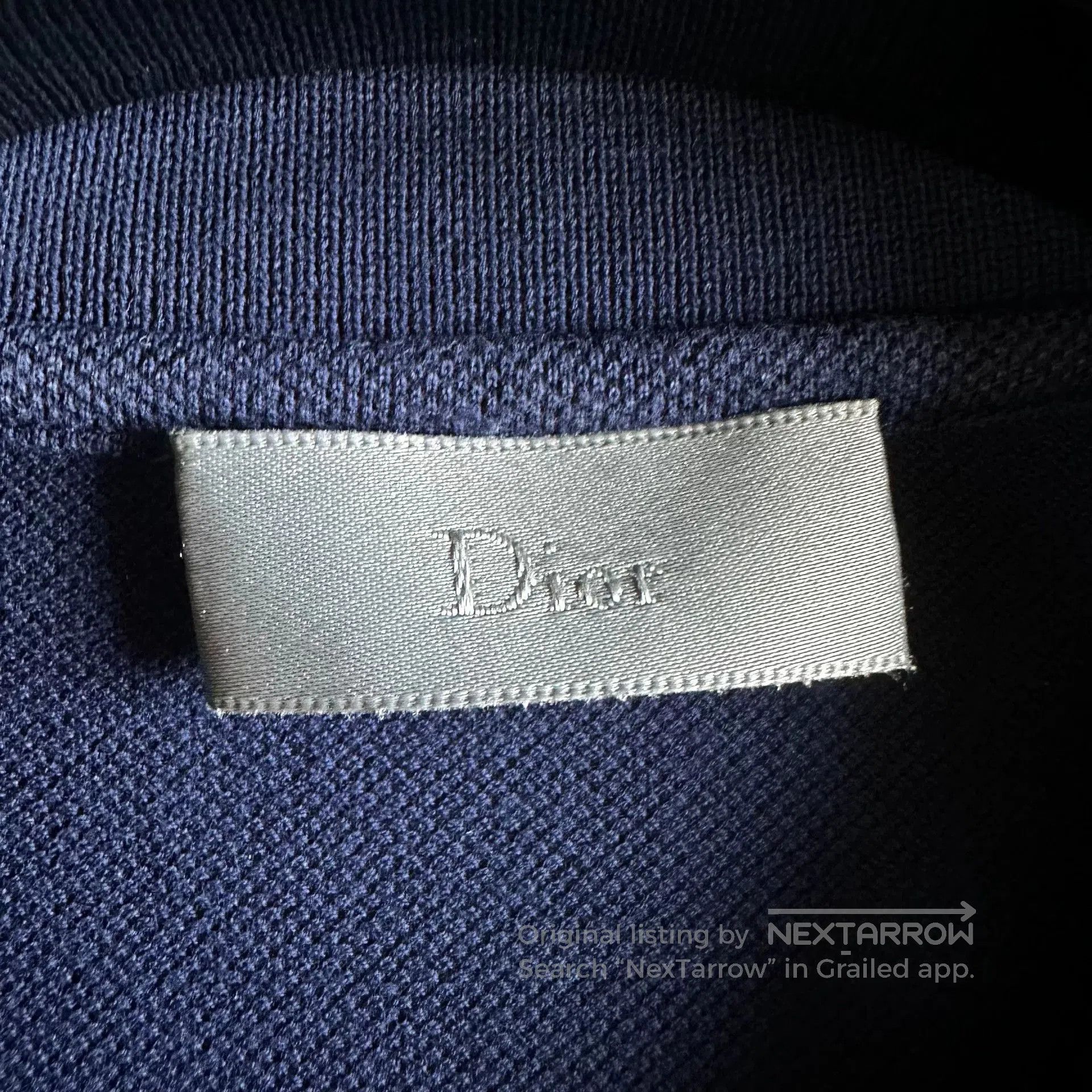 Dior Dior Navy Bee Embroidery Short Sleeve Polo. Size US XL / EU 56 / 4 - 3 Thumbnail