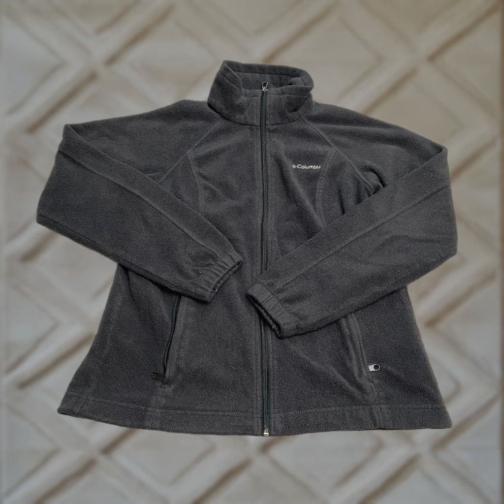 Vintage Columbia Benton Springs Fleece Jacket Women Medium Black Full Zip Outdoor Hiking Size M / US 6-8 / IT 42-44 - 1 Thumbnail