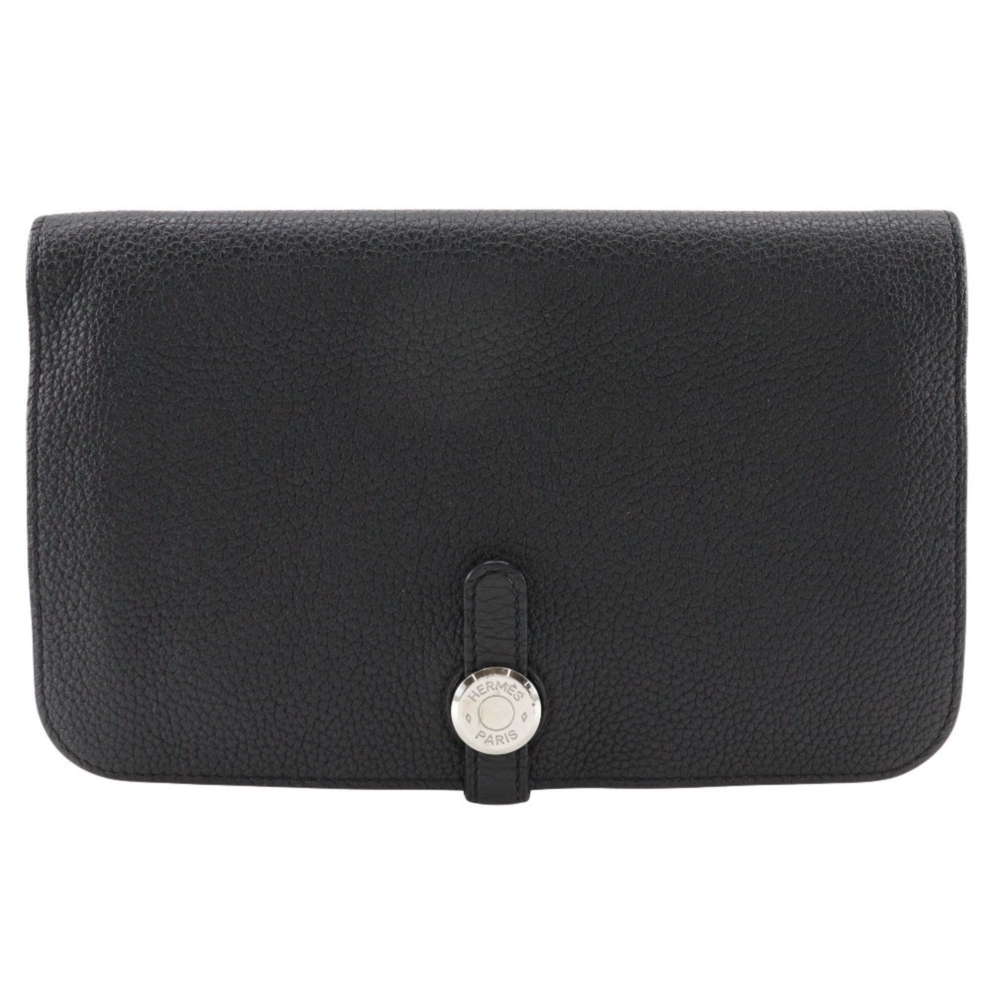 Hermes Hermes Dogon GM Long Wallet Togo 2014 Black □R Belt Clasp Unisex Size ONE SIZE - 1 Thumbnail