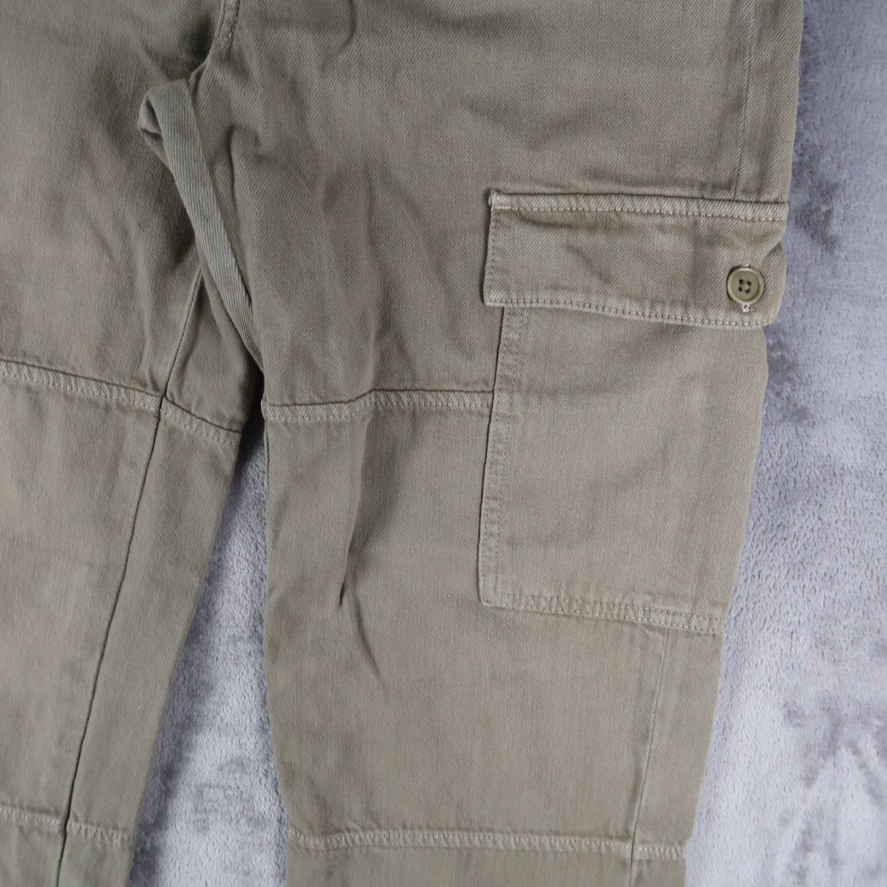 Reformation Reformation Womens Bailey High Rise Utility Cargo Pants Cotton Army Green Size 27" / US 4 / IT 40 - 4 Thumbnail