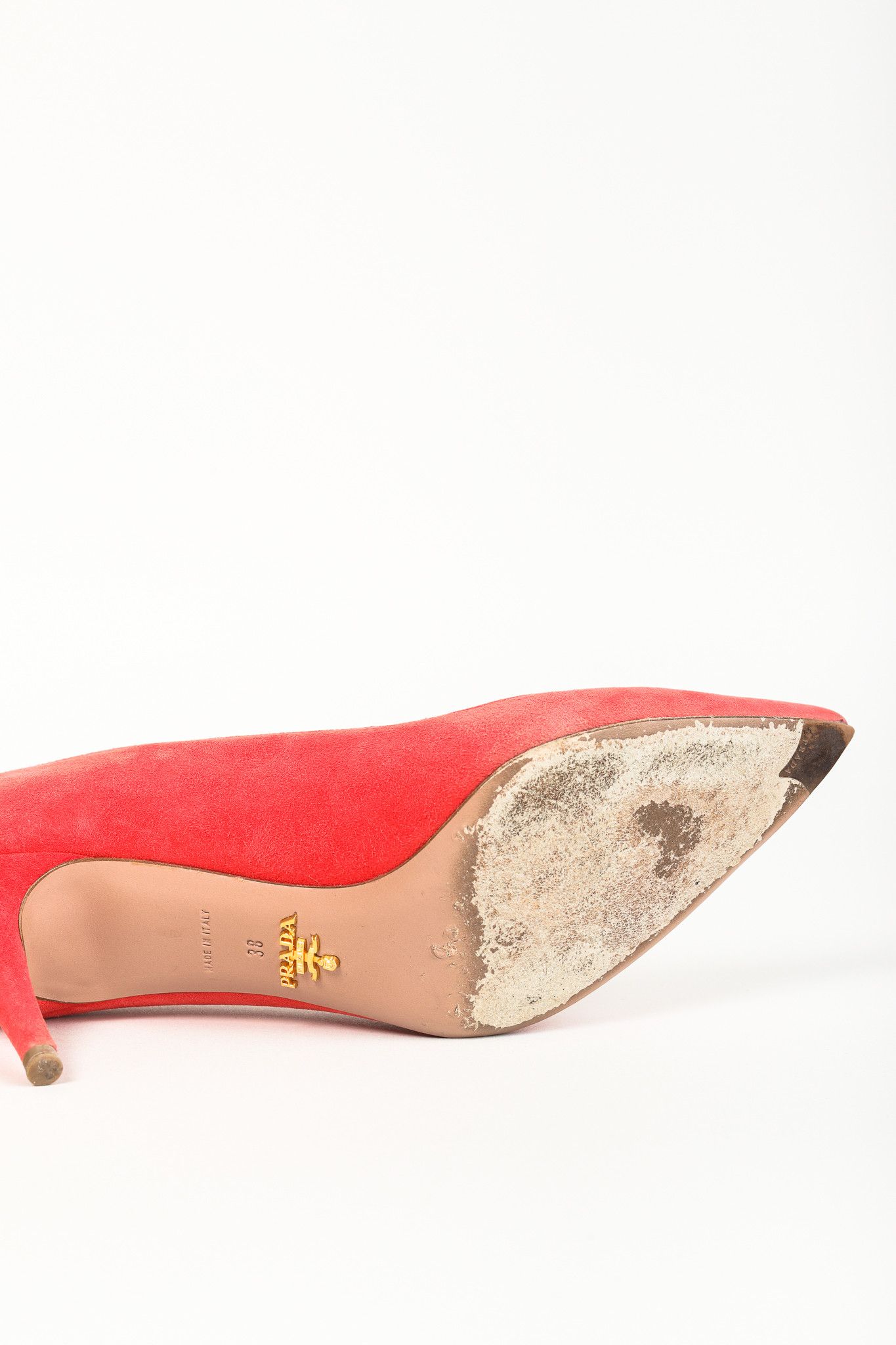 Prada Prada Coral Suede Pointed-Toe Pumps Size US 7.5 / IT 37.5 - 7 Thumbnail