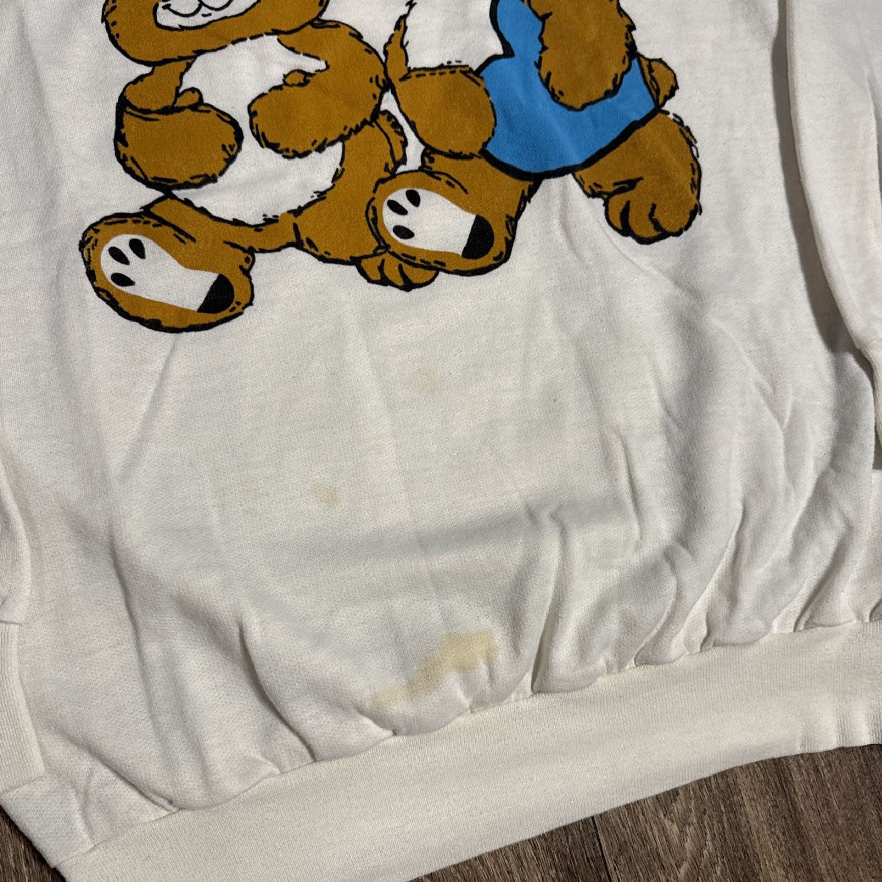 Vintage VINTAGE Teddy Bear Graphic White Crewneck Sweatshirt L 80s Unisex Adults Pullover Men Women L Size US L / EU 52-54 / 3 - 3 Thumbnail