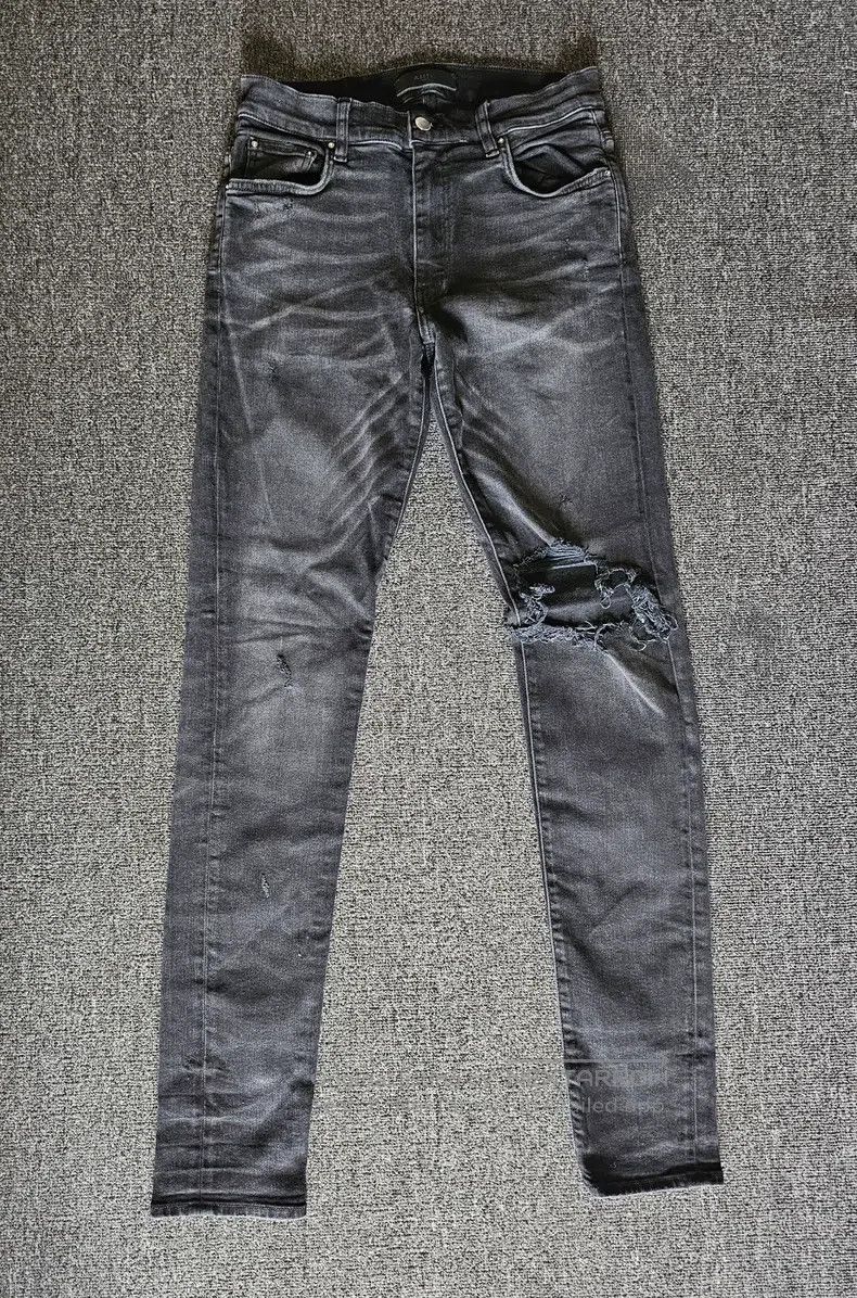 Amiri Amiri Size 31 Grey damaged jeans Size US 31 - 1 Thumbnail