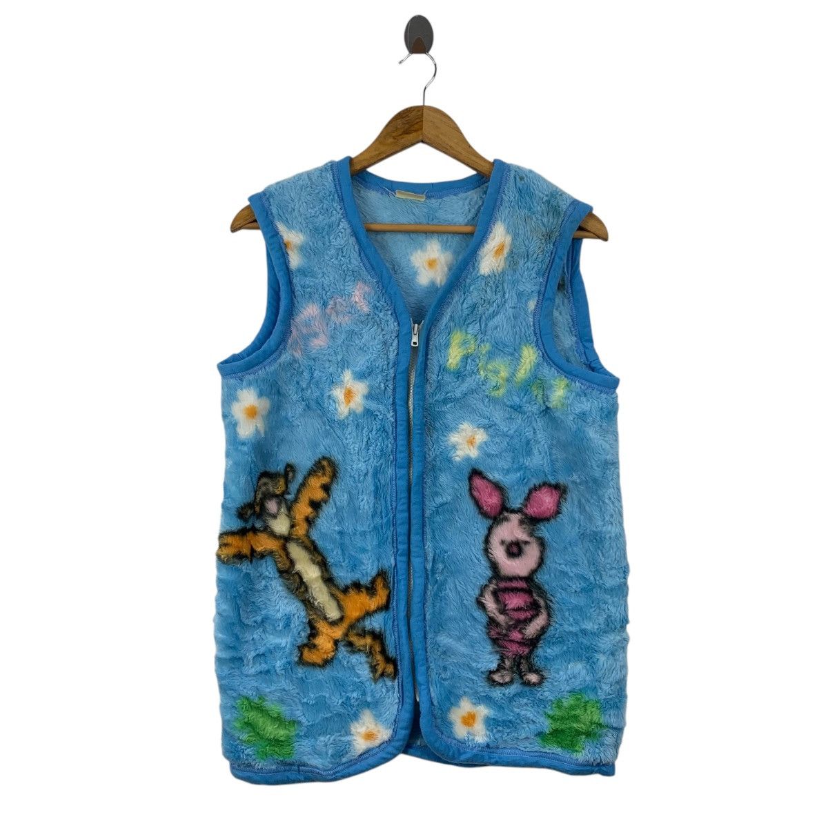 Disney × Vintage ✅ Vintage WINNIE POOH DISNEY Cartoon Animation Sherpa Vest Size US M / EU 48-50 / 2 - 1 Thumbnail