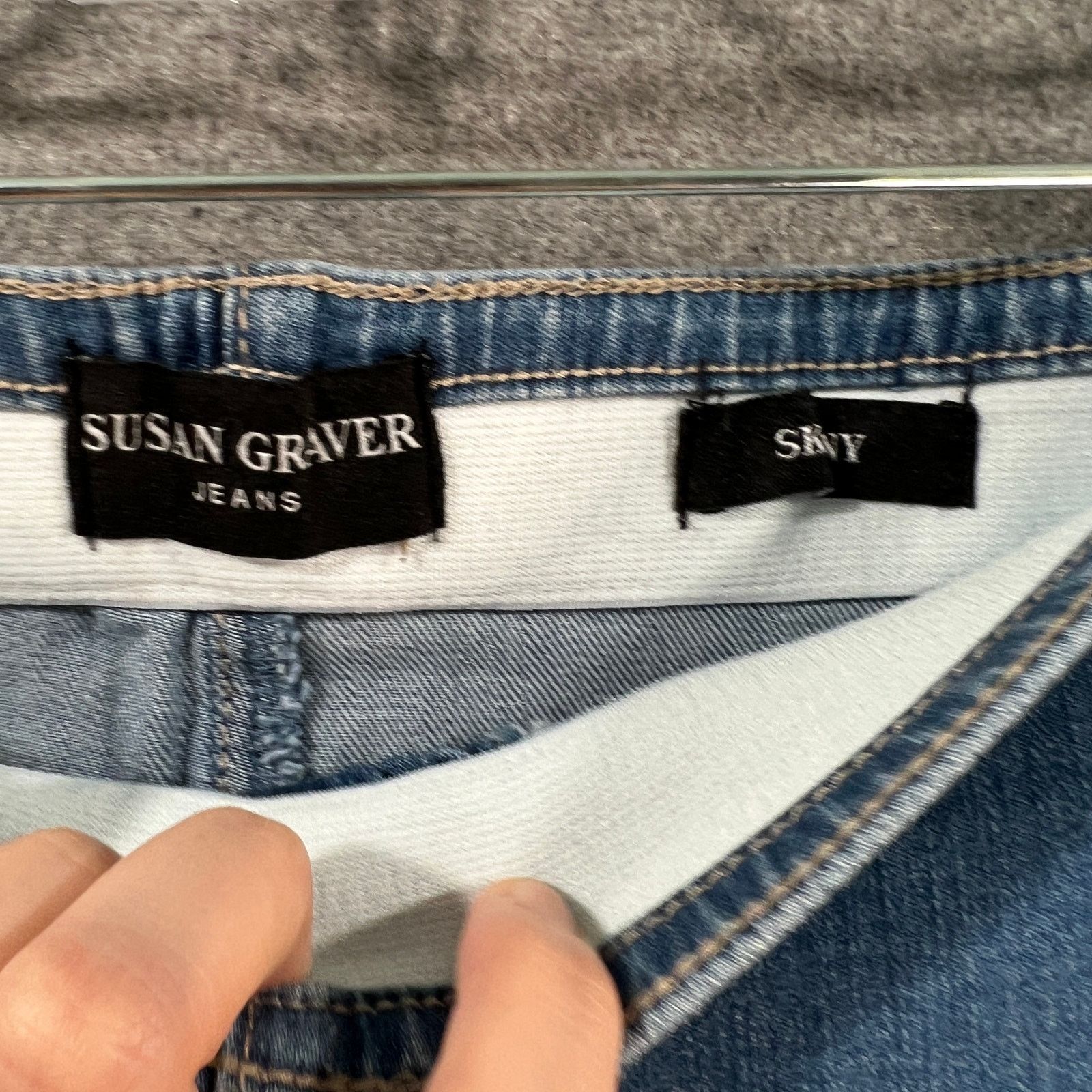 Other Susan Graver So Slimming Pull On Ankle Jean Medium Wash Size 42" / US 20 - 3 Thumbnail