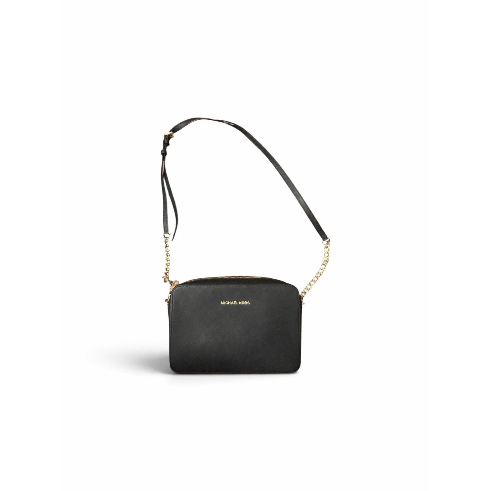 Michael Kors Michael Kors Jet Set Large Black Saffiano Crossbody Chain Size ONE SIZE - 3 Thumbnail