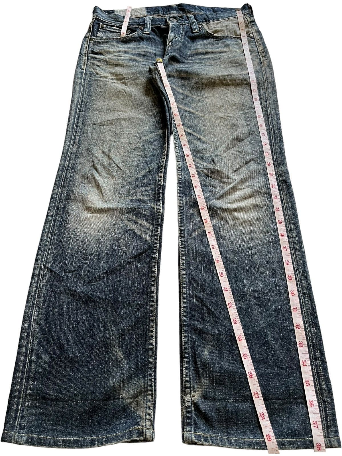 Levi's × Levi's Vintage Clothing Vintage 90s Levis Star Japan Mud Wash Distressed Loose Jeans Size 31" - 13 Thumbnail