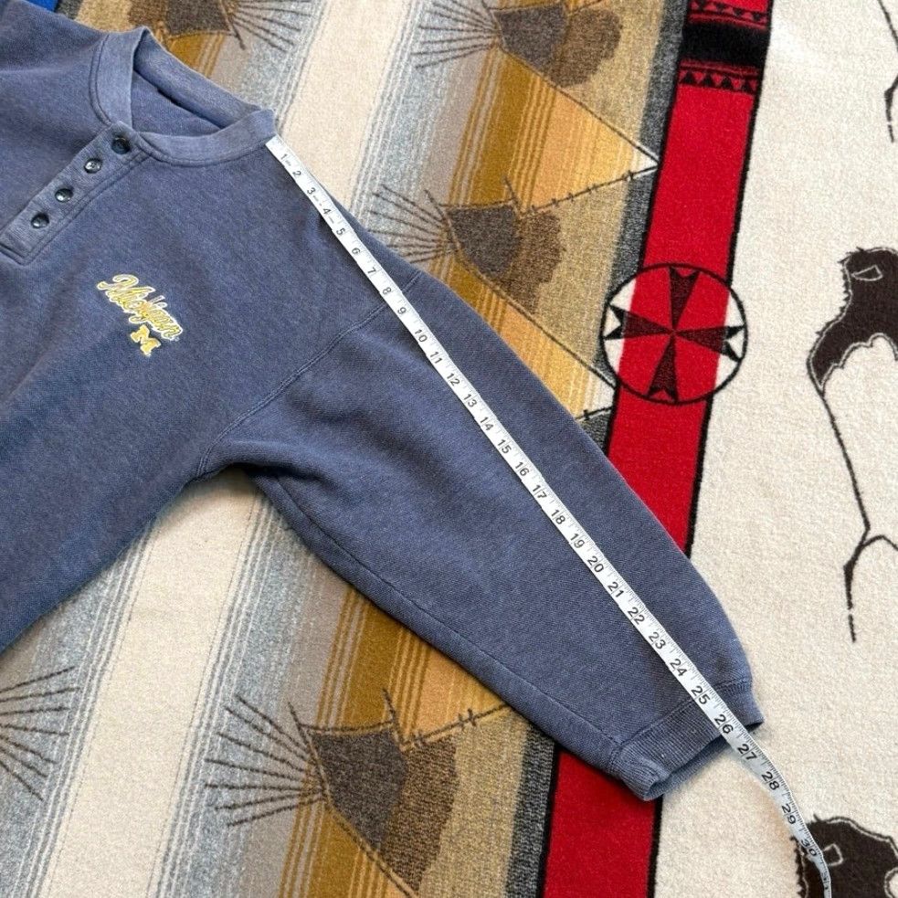 Vintage VINTAGE 90s University of Michigan Embroidered Sweatshirt Women XL Blue Size XL / US 12-14 / IT 48-50 - 8 Thumbnail