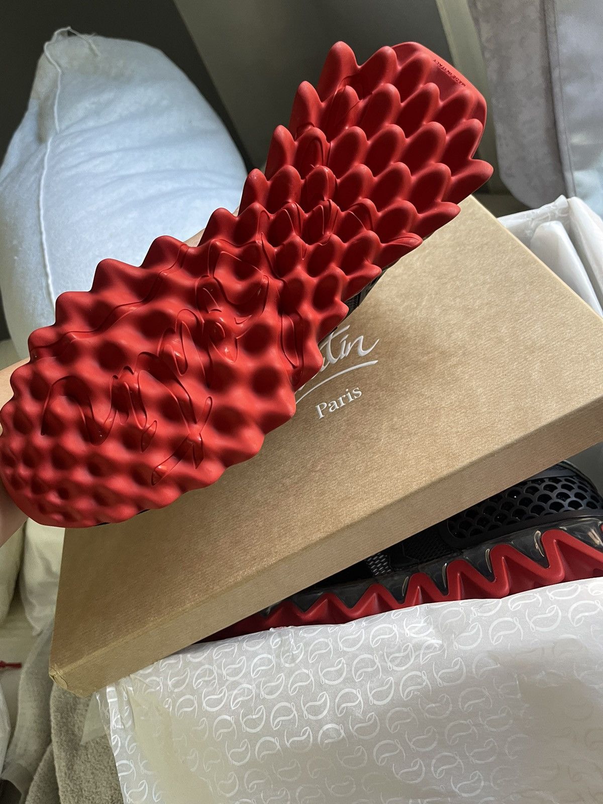 Christian Louboutin LOUBISHARK FLAT Size US 10.5 / EU 43-44 - 4 Thumbnail