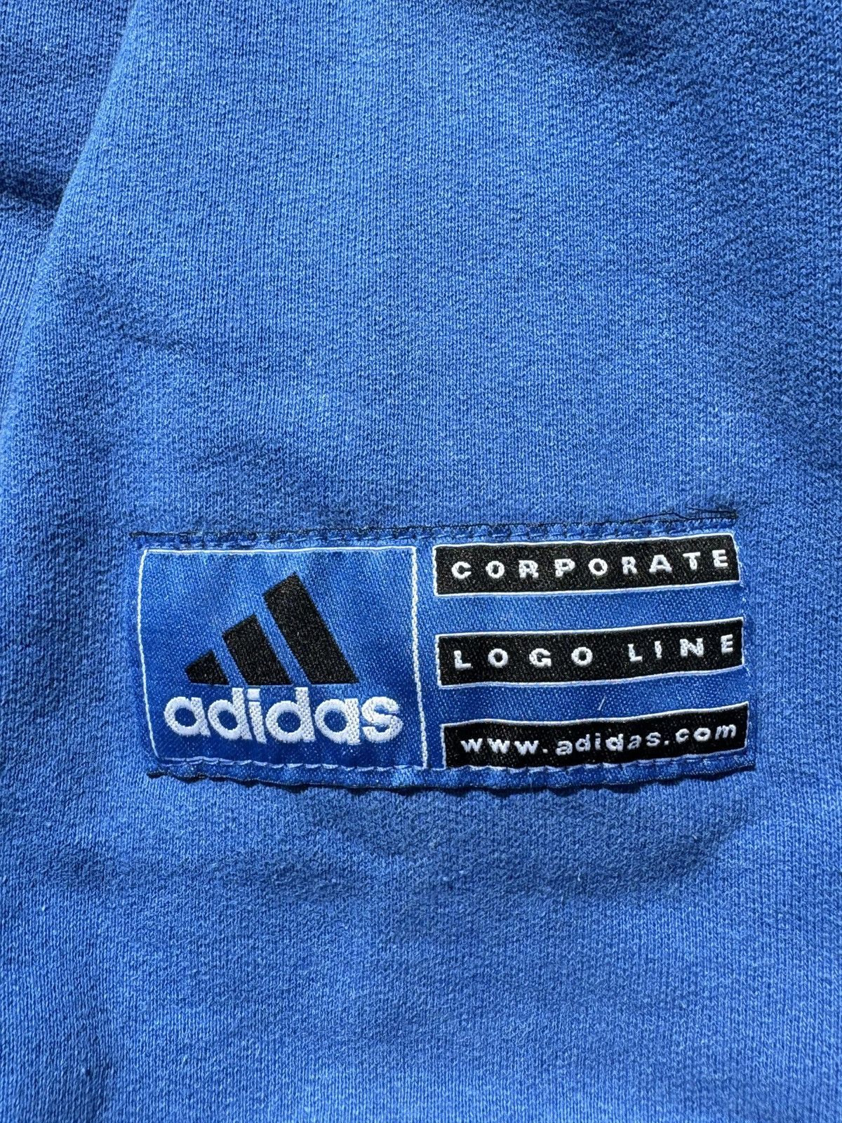 Adidas × Vintage Vintage Adidas Sweatshirt Embroidered Logo Blue Size US L / EU 52-54 / 3 - 4 Thumbnail