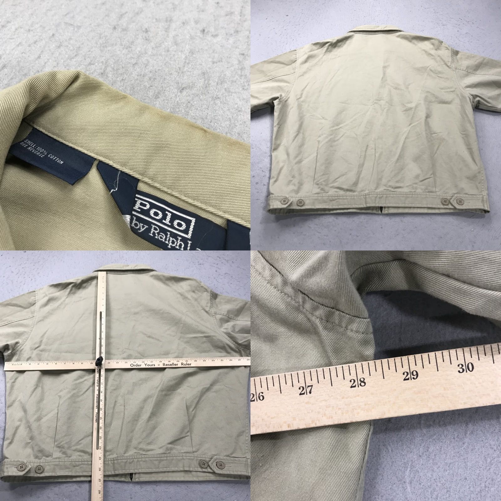 Polo Ralph Lauren VINTAGE Polo Ralph Lauren Jacket Mens 2XL Beige Cotton Bomber Zip Preppy 90s Size US XXL / EU 58 / 5 - 8 Thumbnail