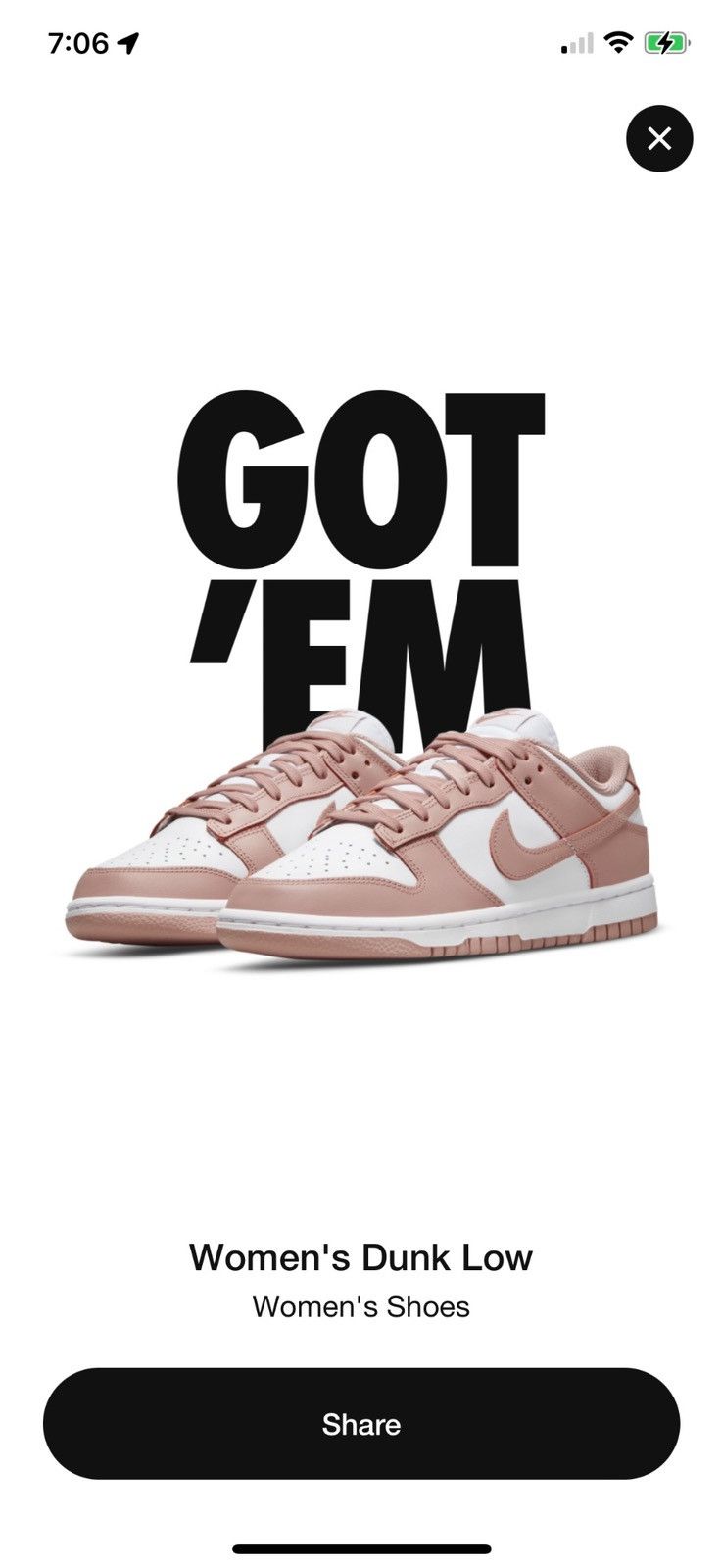 Nike Nike Dunk Low Rose Whisper ||| Men 9/ Women 10.5 Size US 10.5 / IT 40.5 - 6 Thumbnail