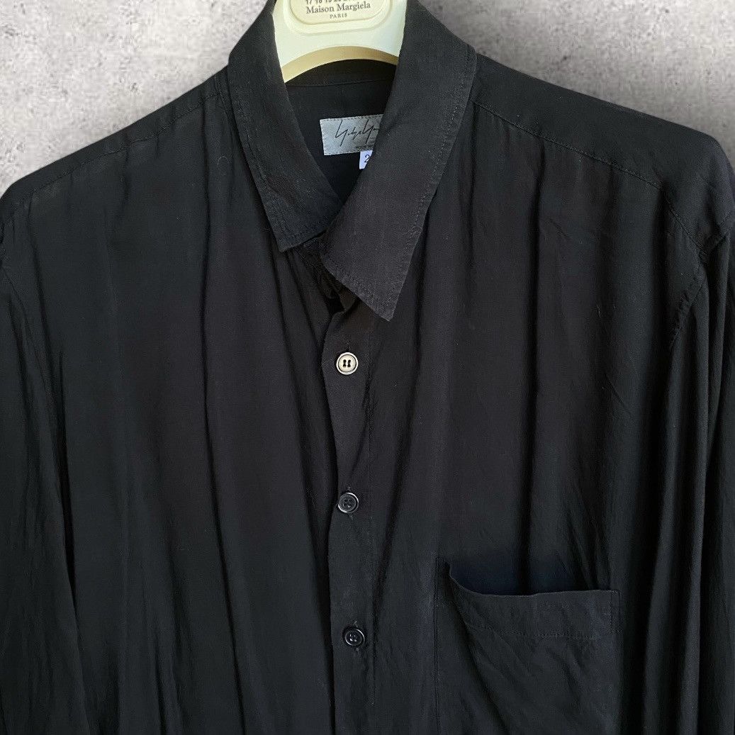Yohji Yamamoto SS20 Asymmetric Collar Tencel Shirt Size US M / EU 48-50 / 2 - 3 Thumbnail