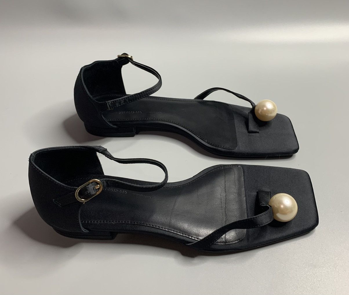 Toteme Toteme Black Sandals With Pearl Size US 8 / IT 38 - 5 Thumbnail