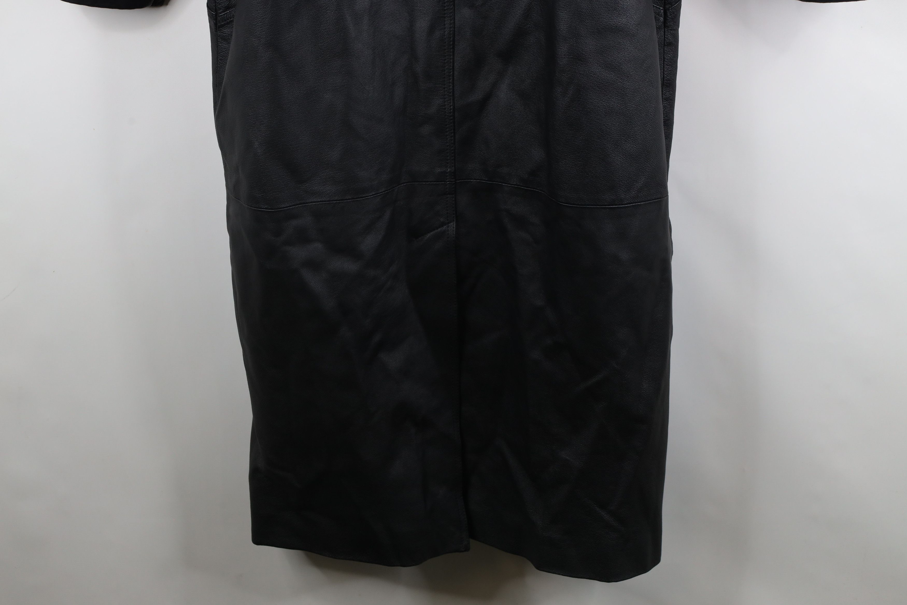 Vintage Vintage 90s Streetwear Goth Leather Full Length Jacket Size L / US 10 / IT 46 - 16 Thumbnail
