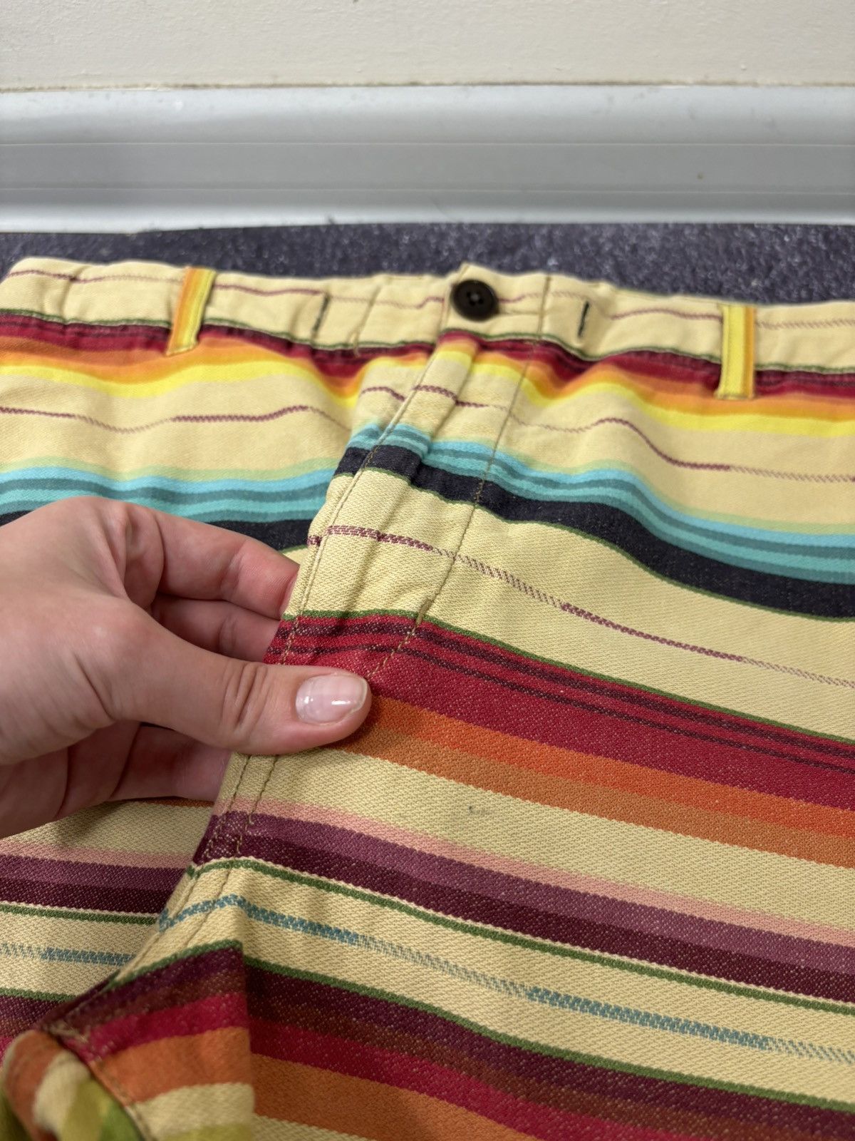 Japanese Brand Purple & Yellow Japanese Rare Multicolor Hype Shorts Size US 30 / EU 46 - 6 Thumbnail