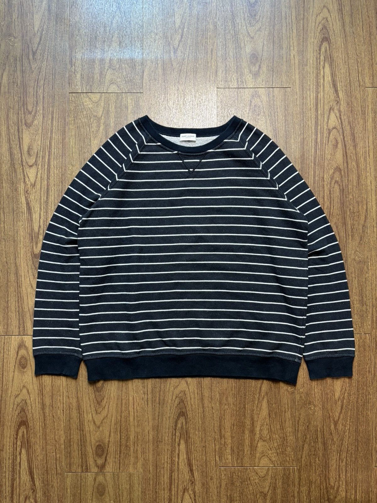 FREE TAX! FW15 Saint Laurent by Hedi Slimane Striped Sweater
