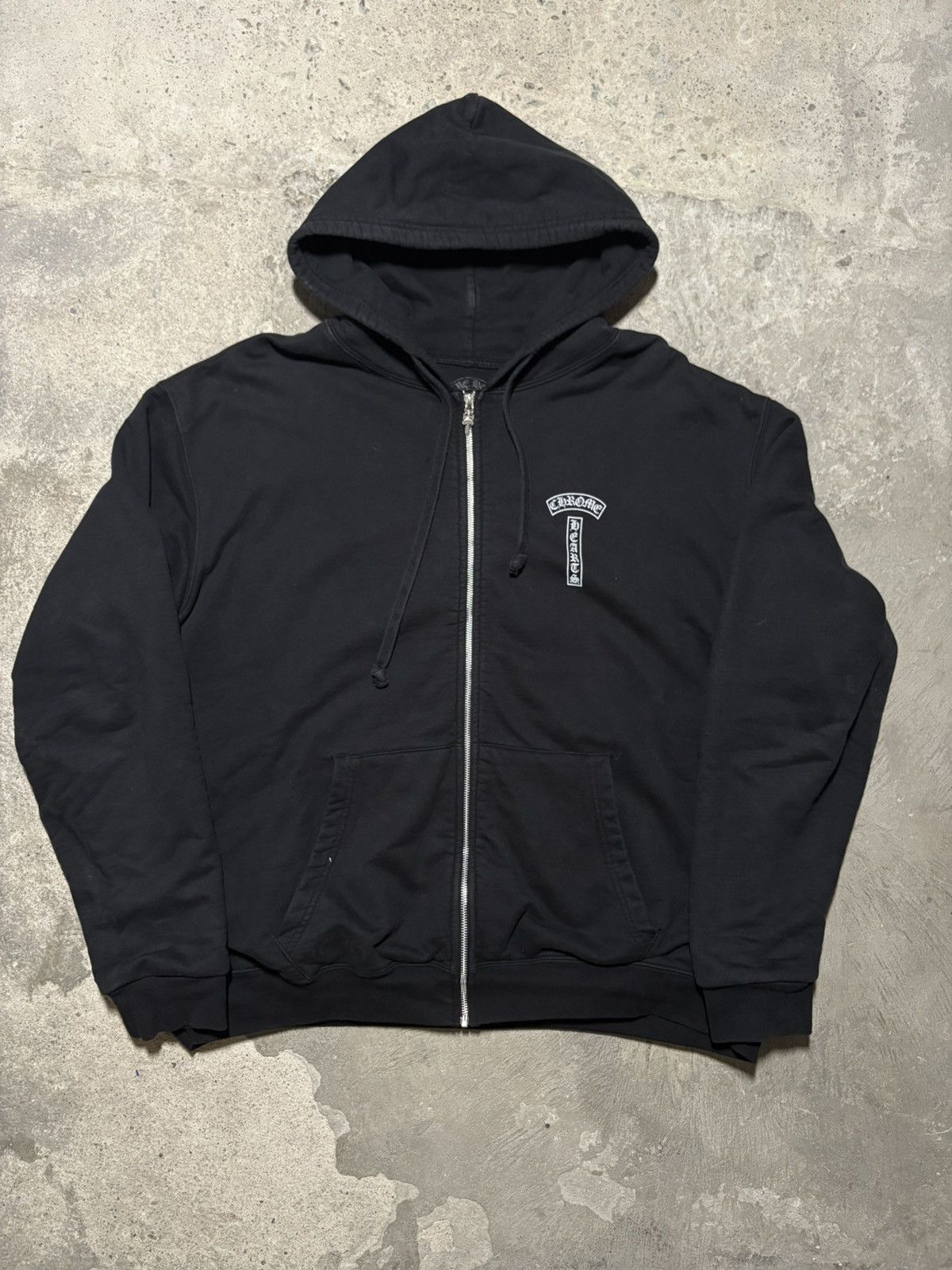 パーカー・フーディ Chrome Hearts T Logo FU Shoulder Zip Up Hoodie Buy Chrome Hearts T Logo USA Shoulder Zip Up Hoodie 'Black