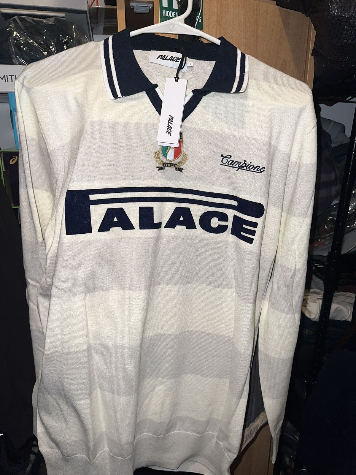 Palace Palace x neighborhood waffle jersey white | Grailed