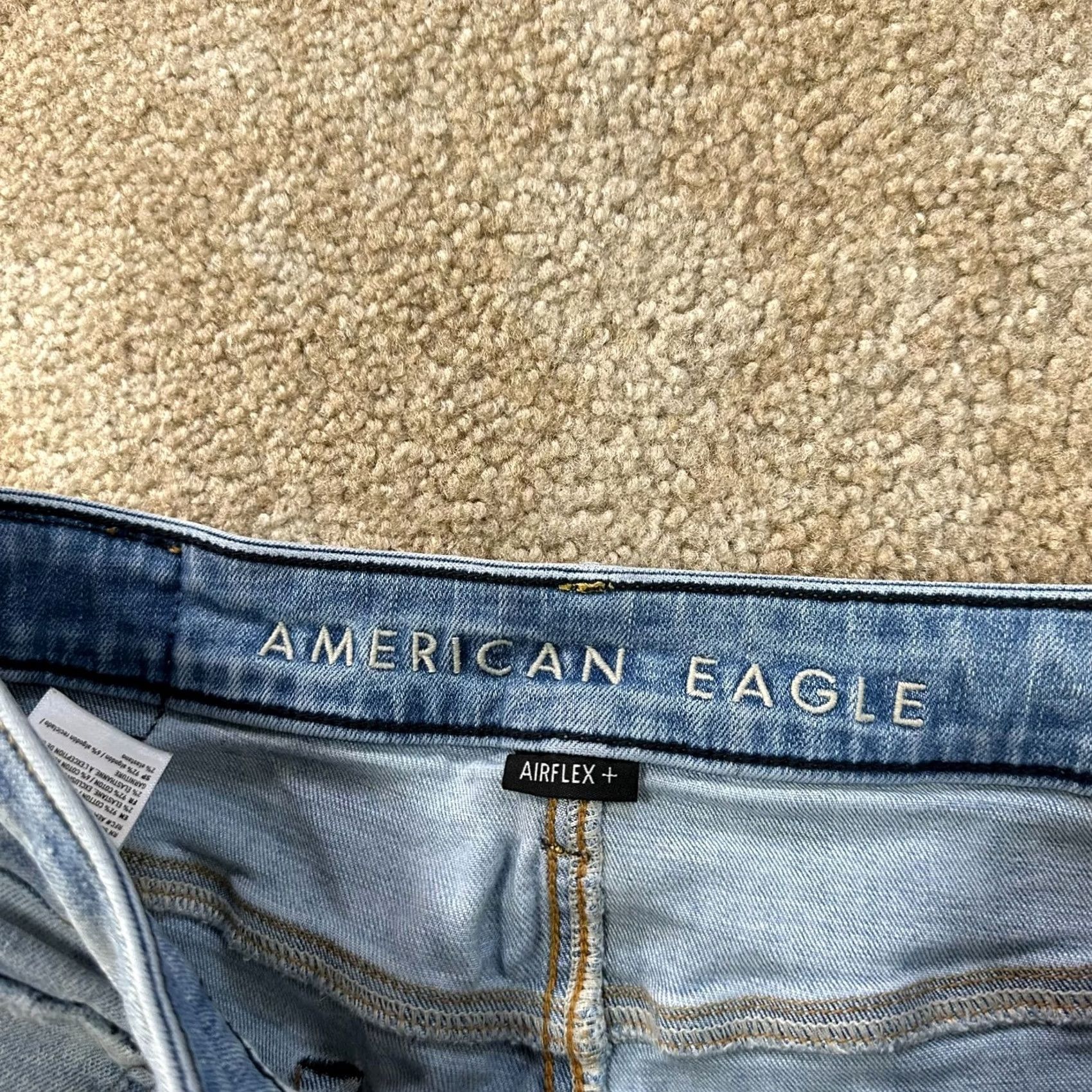 American Eagle Outfitters American Eagle Athletic Straight Jeans Men's 32x34 Denim Stretch 5-Pocket Blue 90s Hipster Mens Size US 32 / EU 48 - 4 Thumbnail