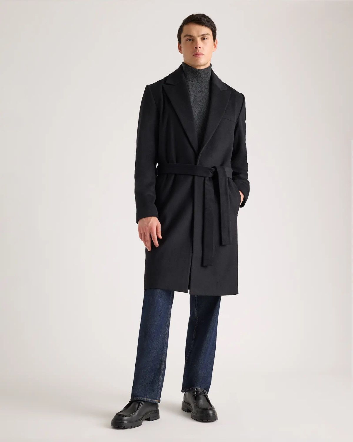 Quince Quince Italian Belted Wool Overcoat (Medium) - NWT Size US M / EU 48-50 / 2 - 1 Thumbnail