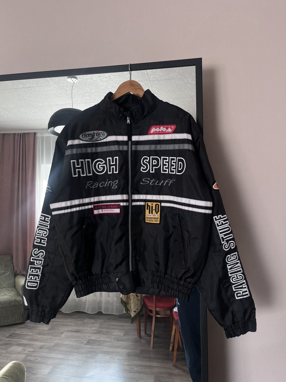 Vintage Polo High Speed Racing Moto Multi Logo Jacket