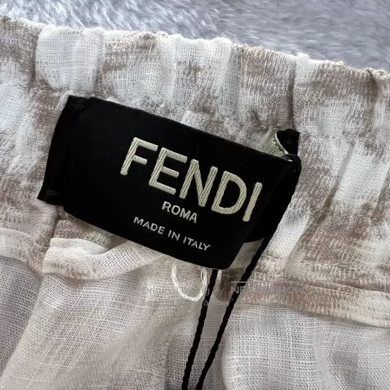 Fendi Fendi Beige Full Double F Short Pants Size US 28 / EU 44 - 3 Thumbnail